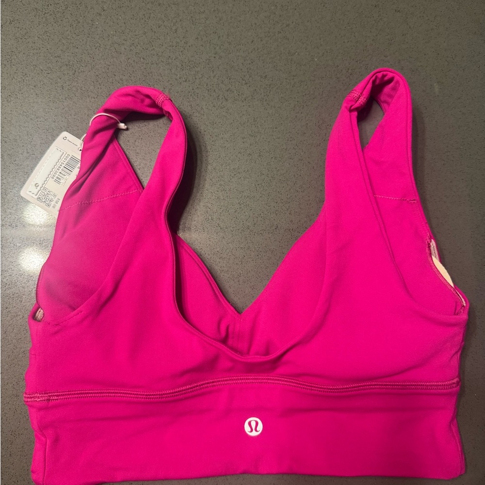 Lululemon Align V-Neck Vibrant Pink Sports Bra, Size 6 C/D